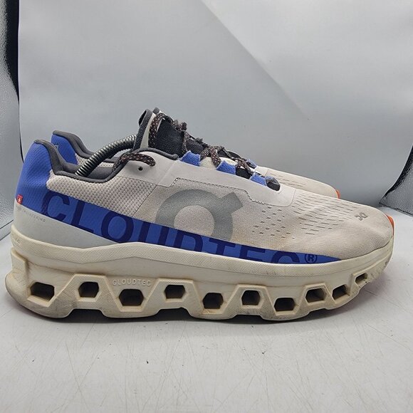 On Running Cloudmonster Mens 12 Frost Cobalt Athletic Shoes Running Walking - Picture 12 of 14